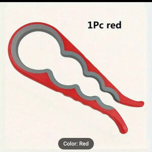 4 in 1 Jar Opener For Pickles, Sauces, Bottles, and More red NEW! Gadget kitchen